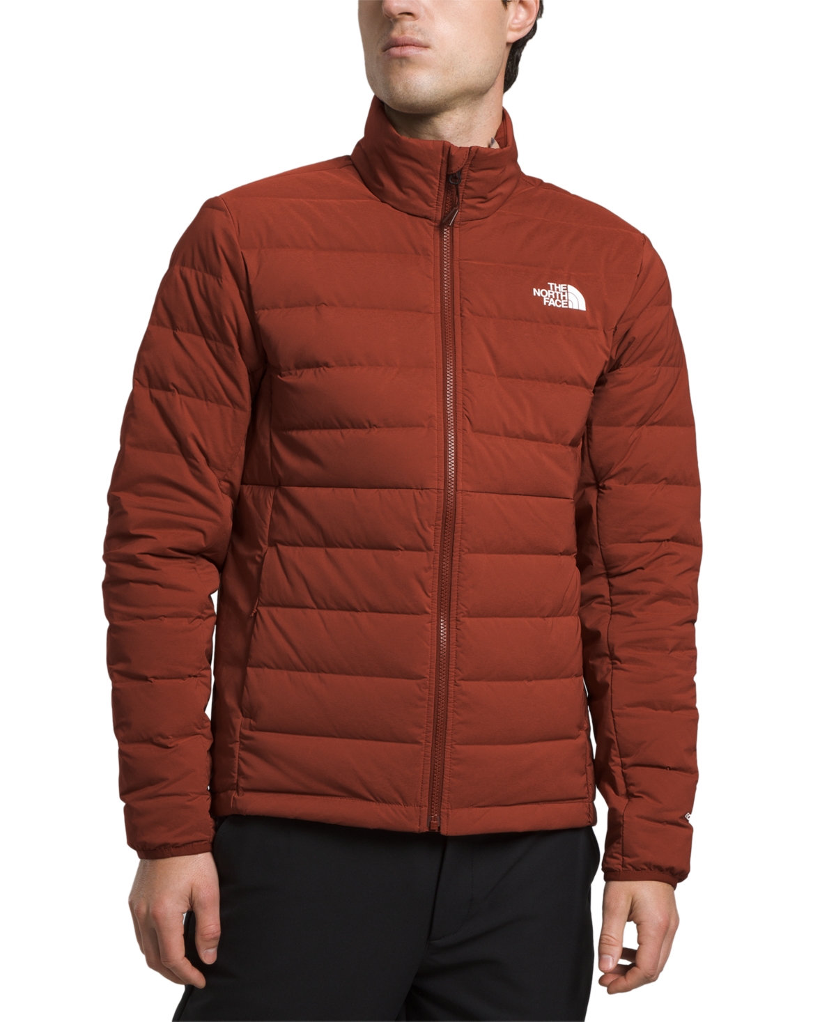 The North Face Men's Belleview Slim Fit Stretch Down Hooded Jacket In Brandy Brown