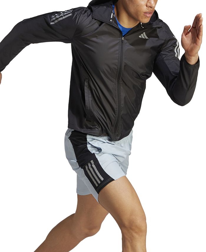 adidas Men's SlimFit Own The Run ZipFront Hooded Track Jacket Macy's
