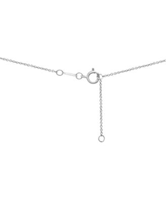 Diamond Vertical Line Lariat Necklace (1/3 ct. t.w.) in 10k White Gold, 17" + 1" extender, Created for Macy's