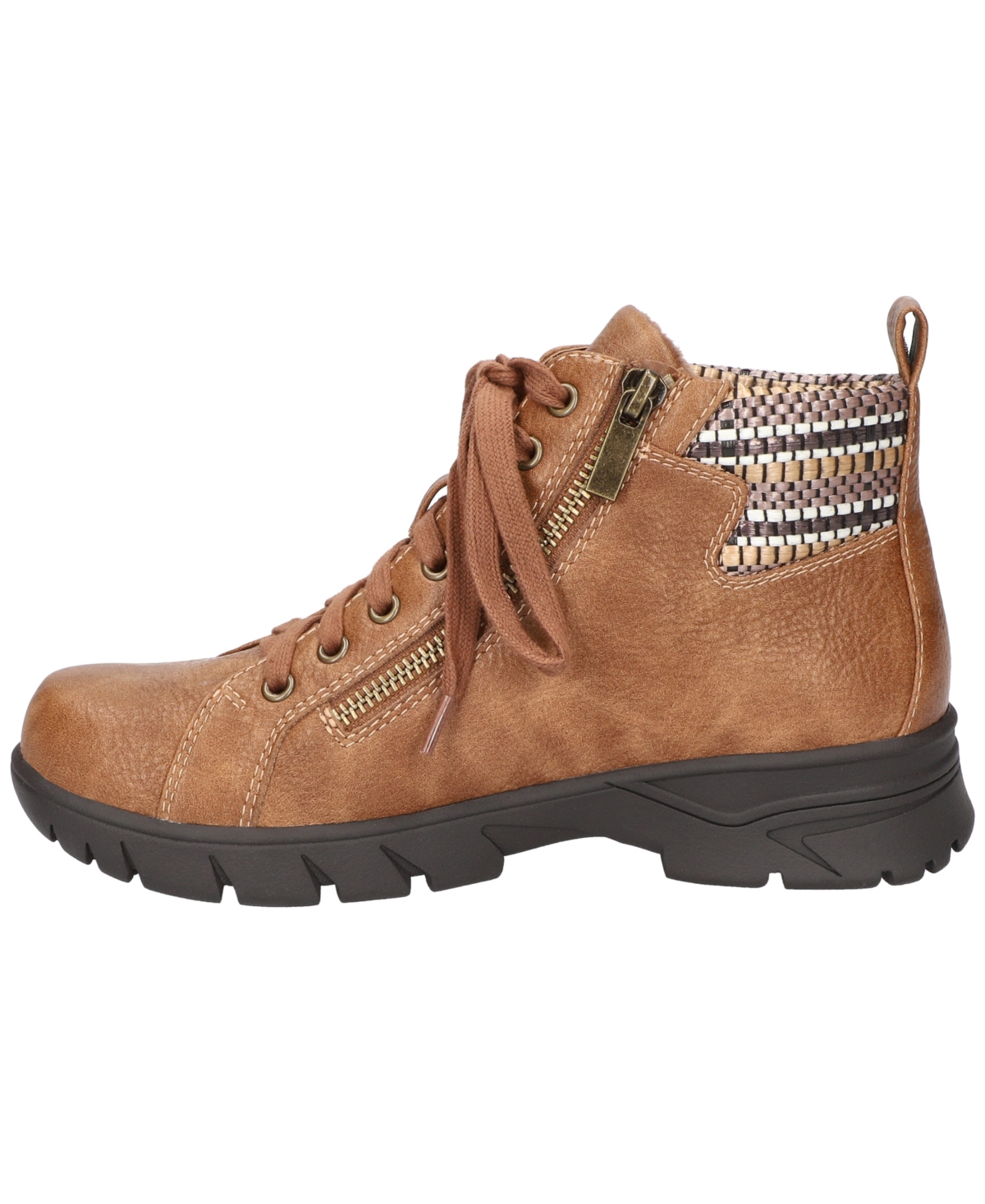 Easy Street Women's Nico Lace Up Detail Side Zip Booties