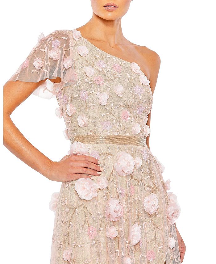 Mac Duggal Women's Floral Embellished One Shoulder A Line Gown Macy's — free download