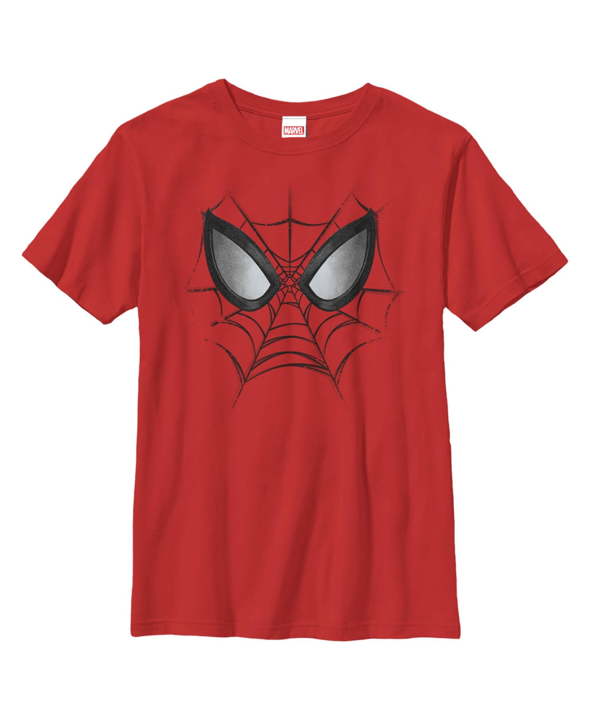 Marvel Boy's  Spider-man Web Face Child T-shirt In Red
