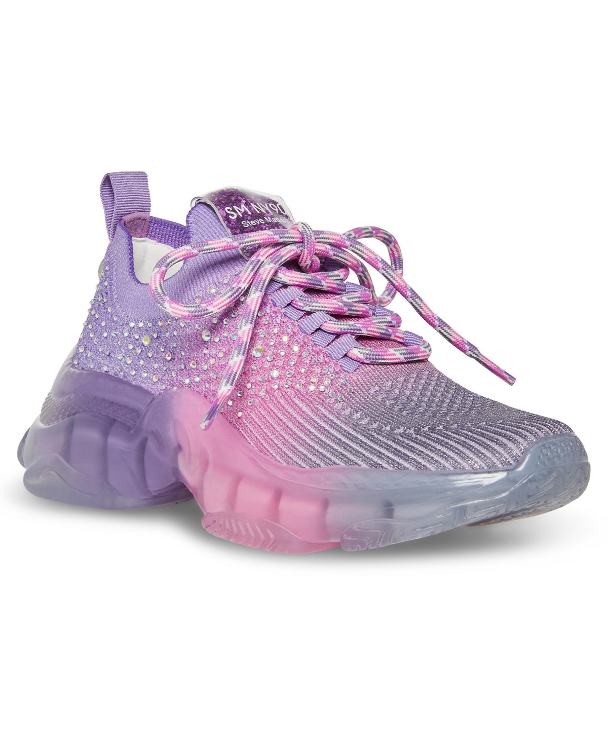 Steve Madden Little Girls Jmiss Lace Closure Sneakers In Ombre Multi