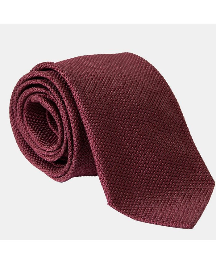 Men's Italian Silk Satin Bow Tie - Burgundy - Elizabetta