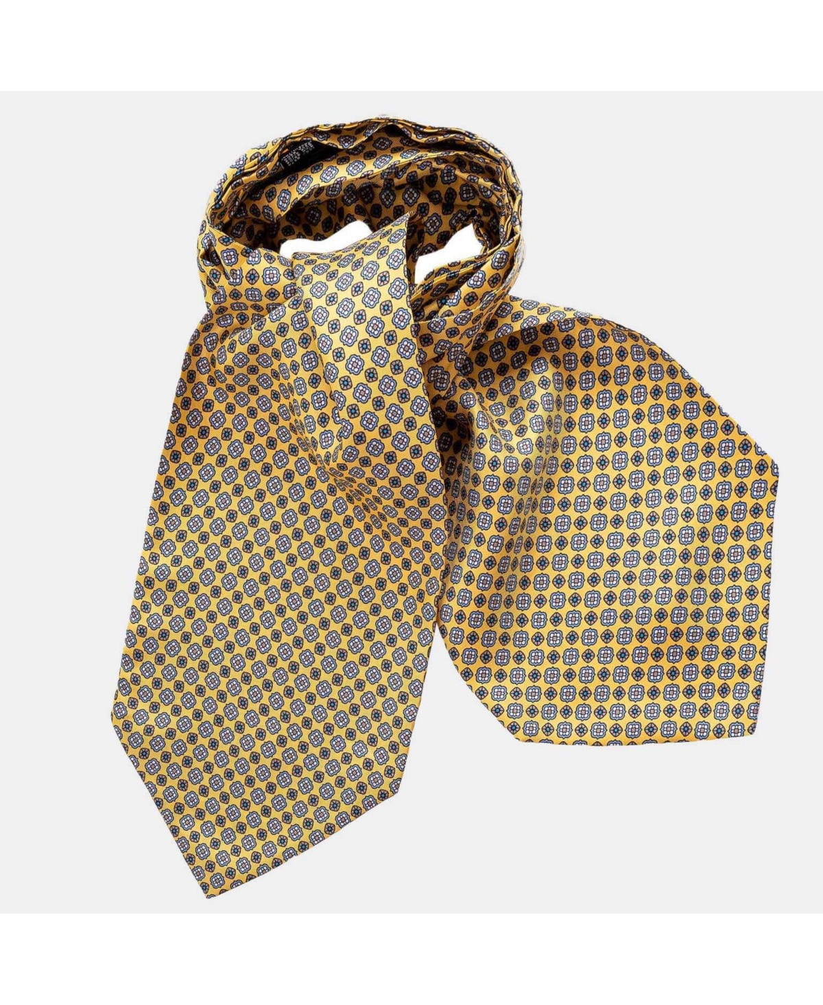 Men's Corbara - Silk Ascot Cravat Tie for Men - Yellow - Yellow