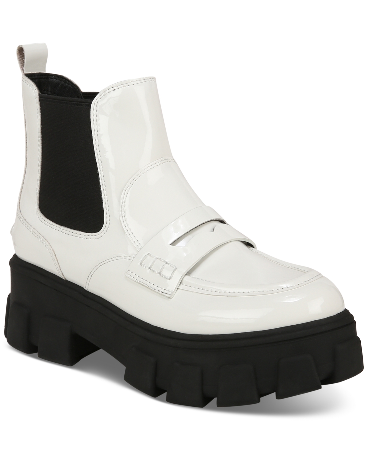 Circus Ny Women's Dia Tailored Platform Lug-sole Chelsea Booties In Bright White