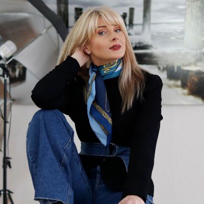 Gabriella - Hand Rolled Silk Foulard for Women