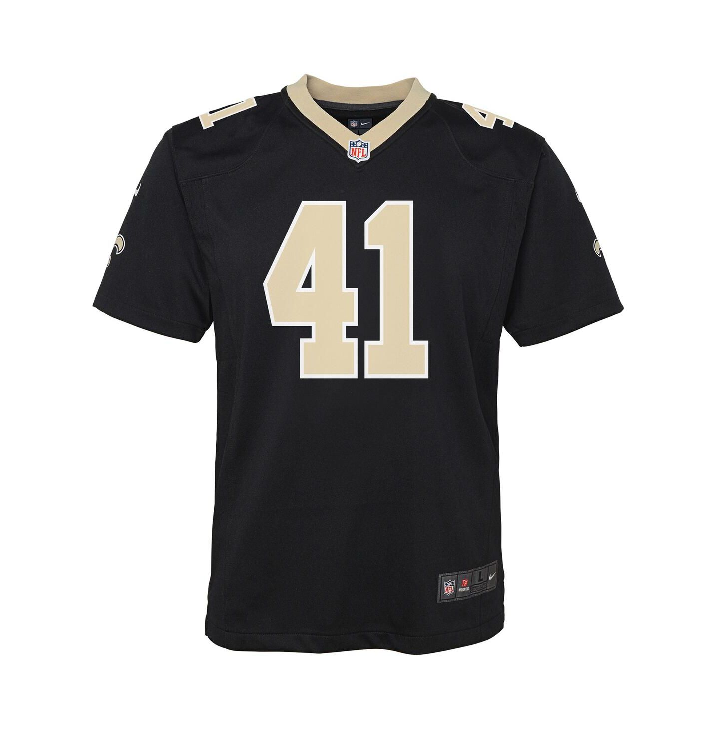 Детская джерси Nike Alvin Kamara New Orleans Saints Color Rush, цвет: Чёрный — фото 2