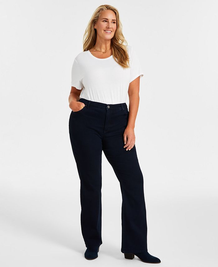 Plus and Petite Plus Size Tummy-Control Skinny Pants, Created for Macy's
