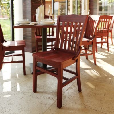 School House Back Wooden Restaurant Dining Chair
