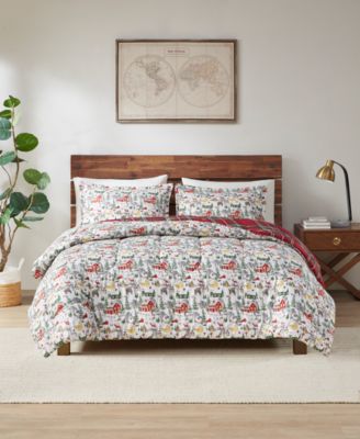 JLA Home Holiday Village 3-Pc. Comforter Set, Created for Macy's