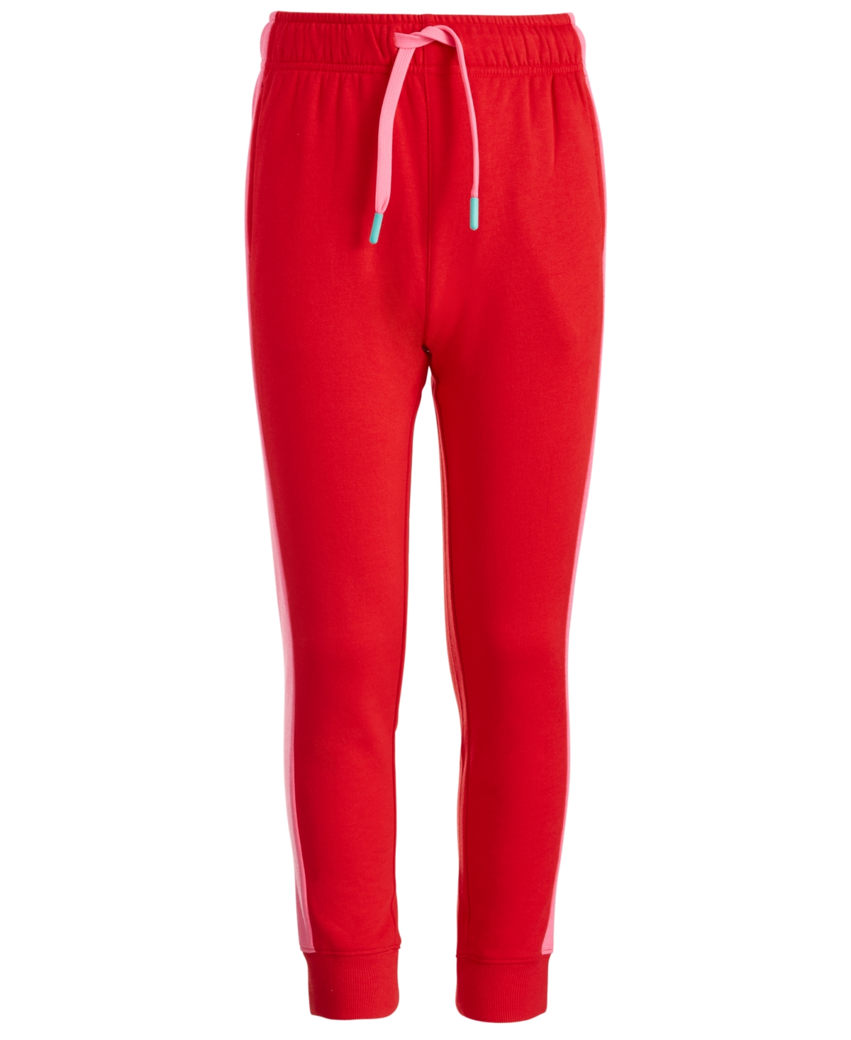 Id Ideology Kids' Big Girls Colorblocked Sweatpants, Created For Macy's In Gumball Red