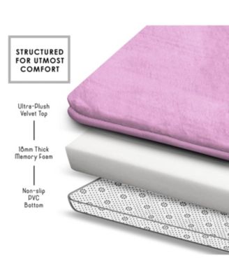 Ultra-Soft Plush Memory Foam Non-Slip Bath Rug, 17" x 24"