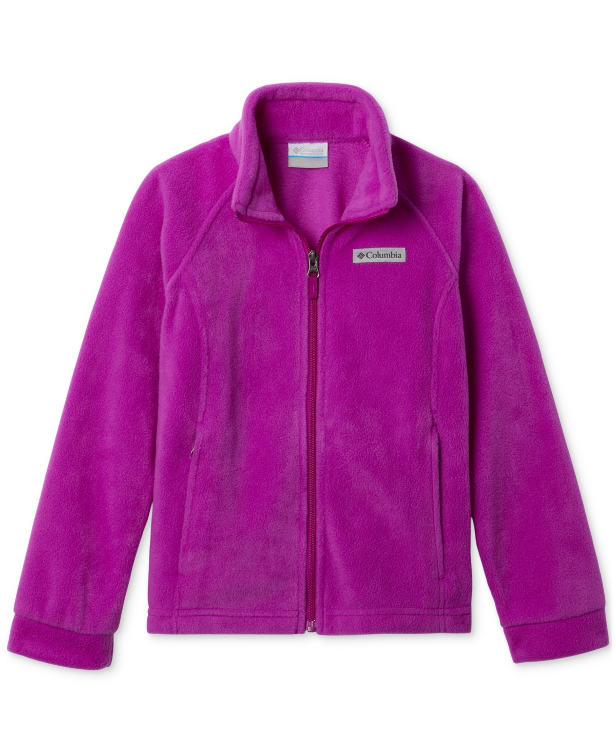 Columbia Kids' Big Girls Benton Springs Fleece Jacket In Bright Plum