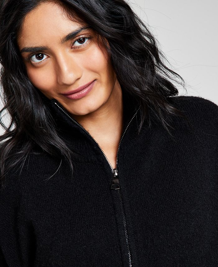 WOMEN'S COTTON FULL-ZIP CARDIGAN