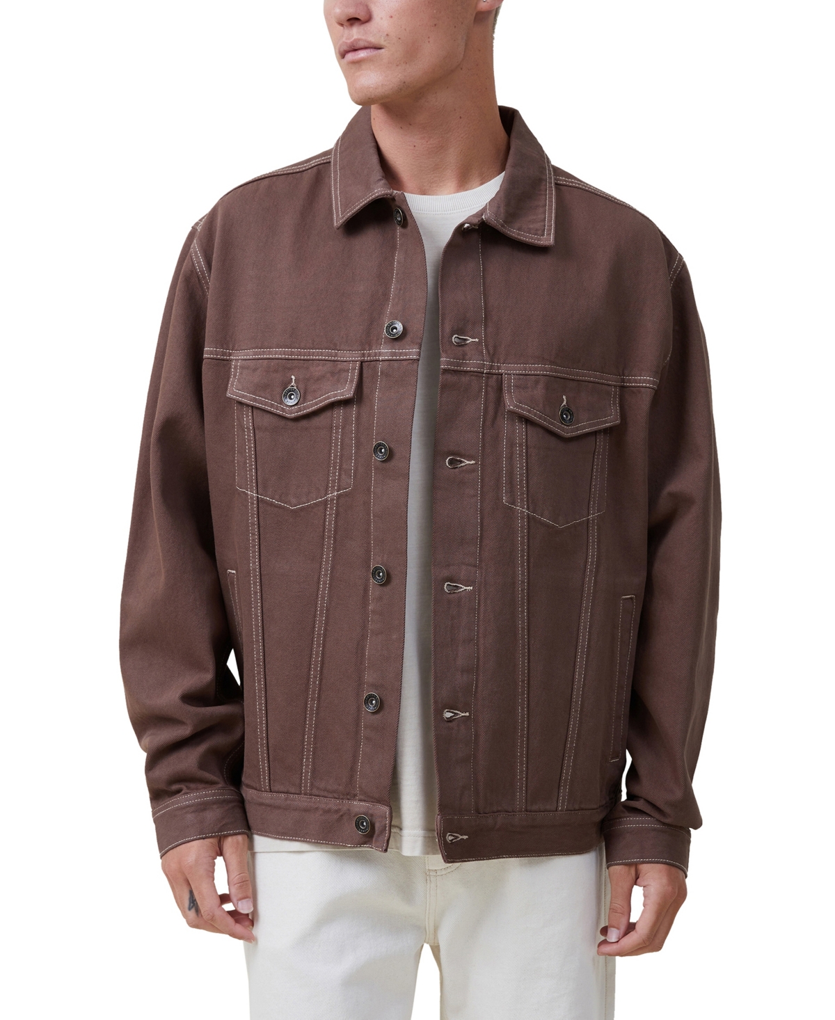 Cotton On Men's Seattle Trucker Jacket In Brown