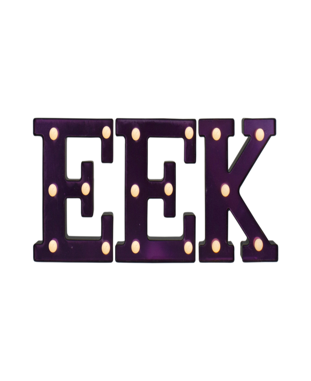 Northlight 6.5" Led Lighted 'eek' Halloween Marquee Sign In Black