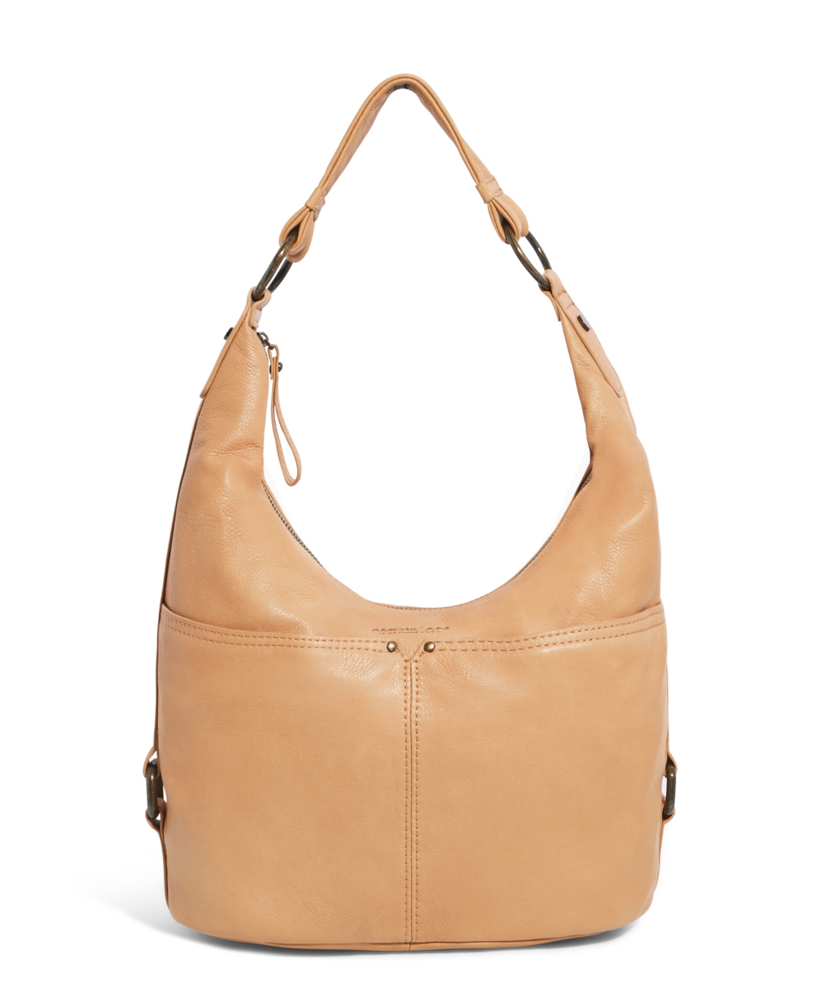 American Leather Co. Viv Hobo Bag In Cashew Smooth