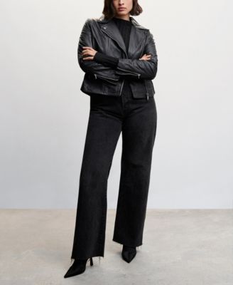 Women's Leather Biker Jacket