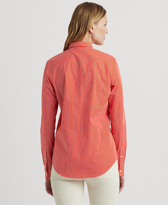 Lauren Ralph Lauren Women's Tie-Front Broadcloth Cropped Shirt