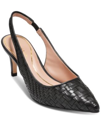 Cole Haan Women s Vandam Woven Pointed Toe Slip On Slingback Pumps Macy s