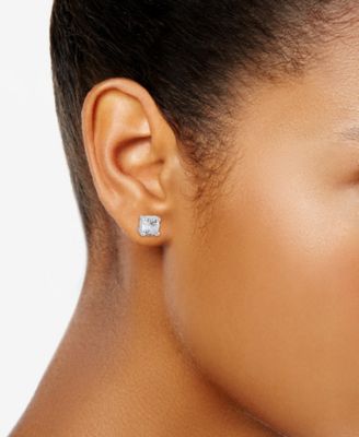 Crystal Hoop and Cubic Zirconia Stud Earring Set