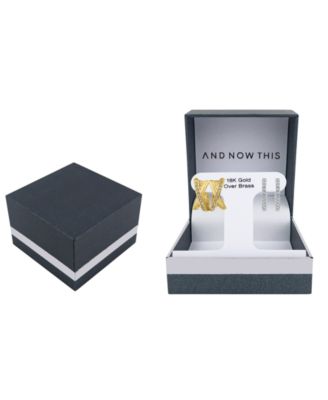 Clear Crystal Stone Hoop Earring Set