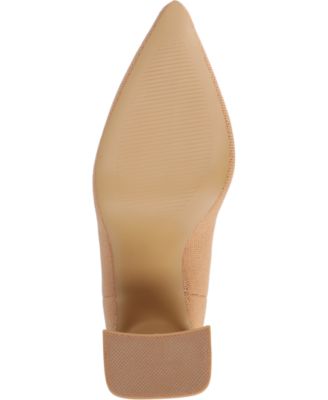 Women's Noralinn Knit Stacked Flared Heel Dress Booties