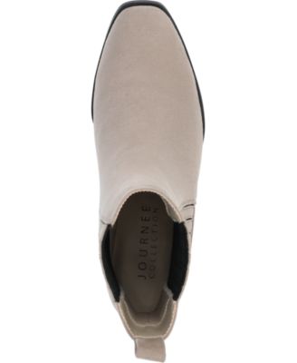 Journee Womens Wrenley Medium and Wide Width Chelsea Square Toe Booties