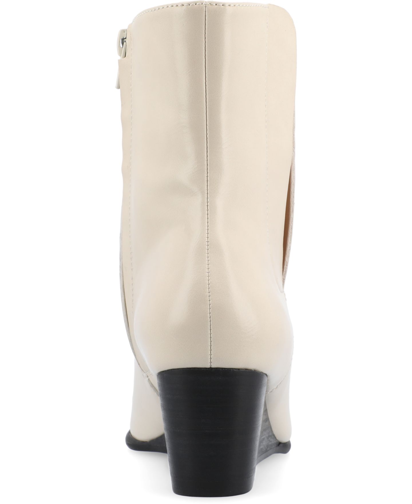 Женские ботинки Journee Collection Kylo Stacked Wedge Ankle Booties, цвет: Костяной — фото 3