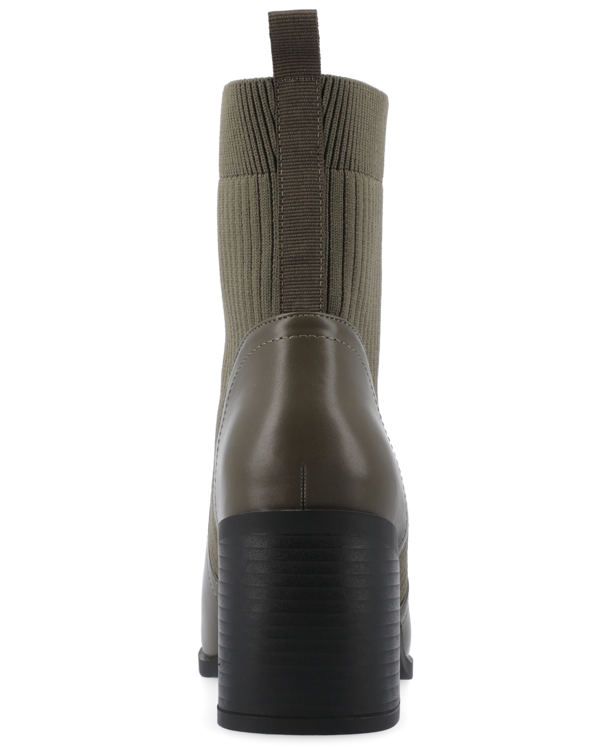 Journee Collection Women's Harlowe Chelsea Knit Block Heel Booties