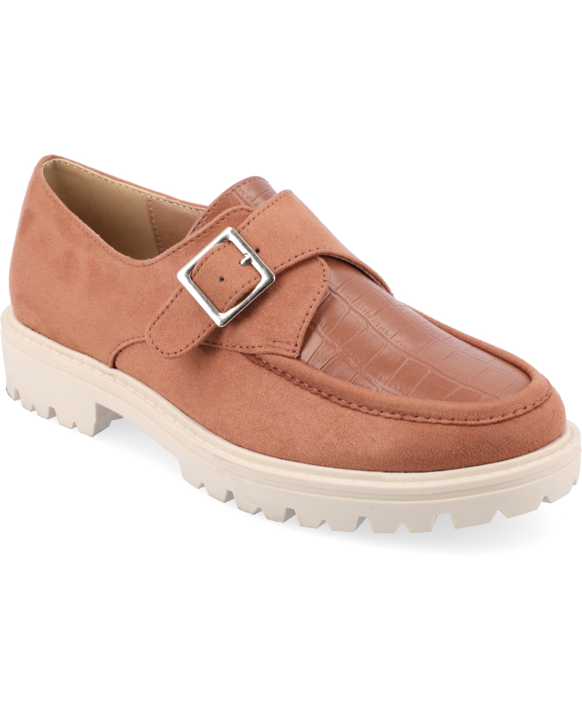 Shop Journee Collection Women's Azula Almond Toe Loafers In Tan