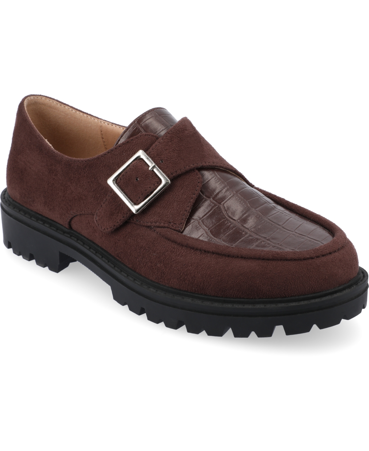 Journee Collection Women's Azula Almond Toe Loafers In Brown