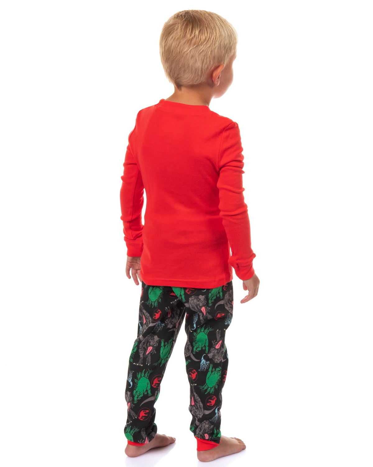 Jurassic Park Toddler Boys World Movie Film Logo Icon Tight Fit Sleep Pajama Set