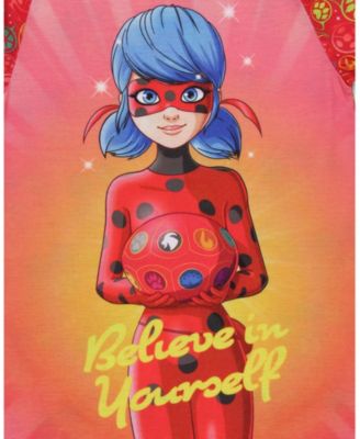 Girls Miraculous: Tales of Ladybug & Cat Noir Nightgown Short-Sleeve Raglan Pajama