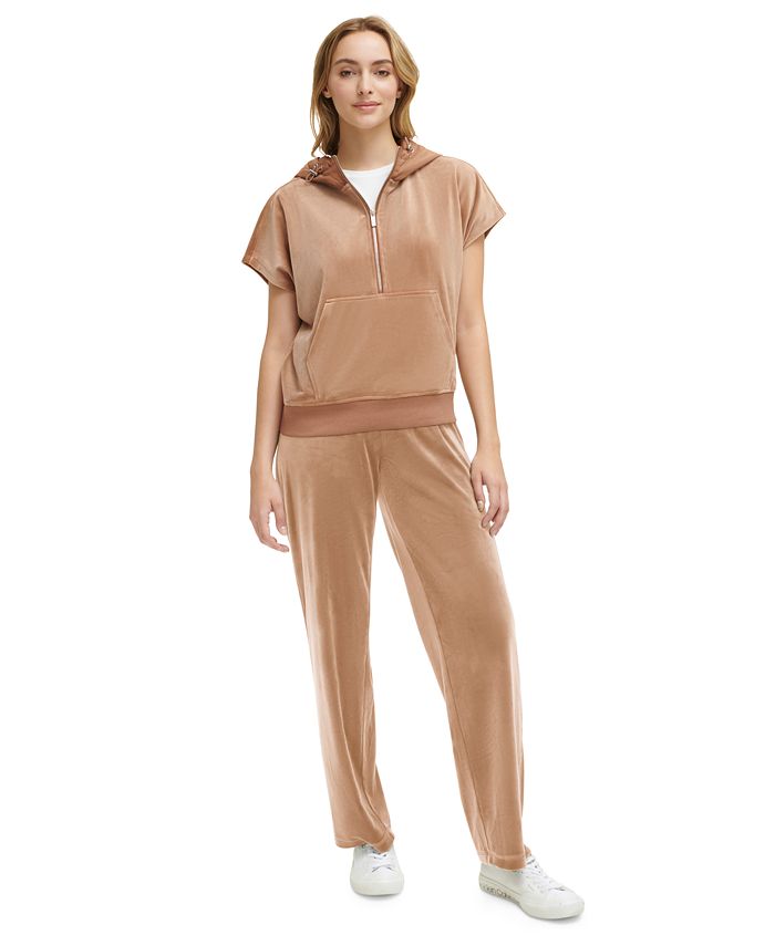 Pantalon Velours Large DANA BUCHMAN - Taille 16, Beige à Rayures Blanches, Occasion Très Bon état