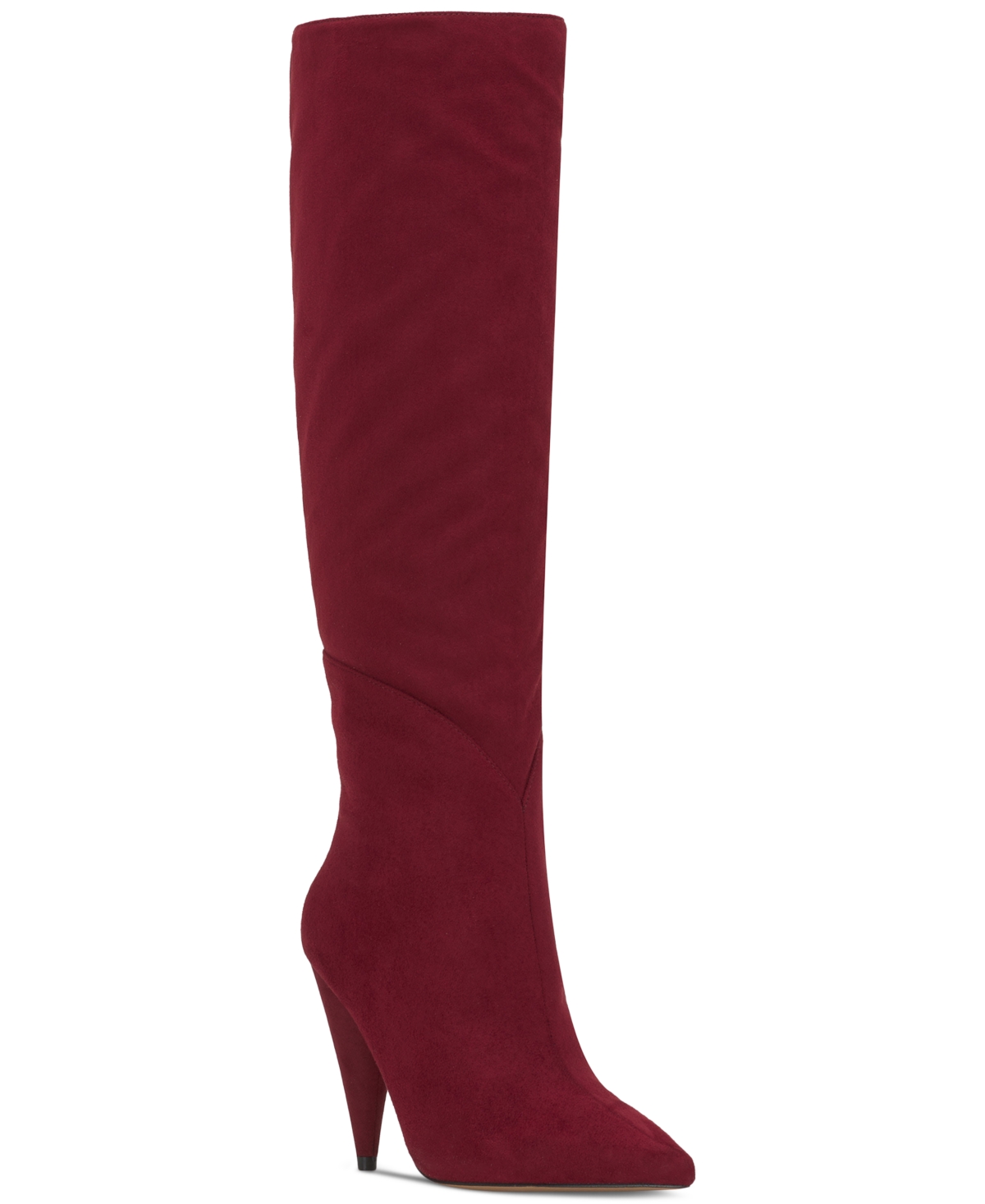 Jessica Simpson Women s Maynard Wide Calf Pointed Toe Dress Boots Black Faux Suede Smart Closet