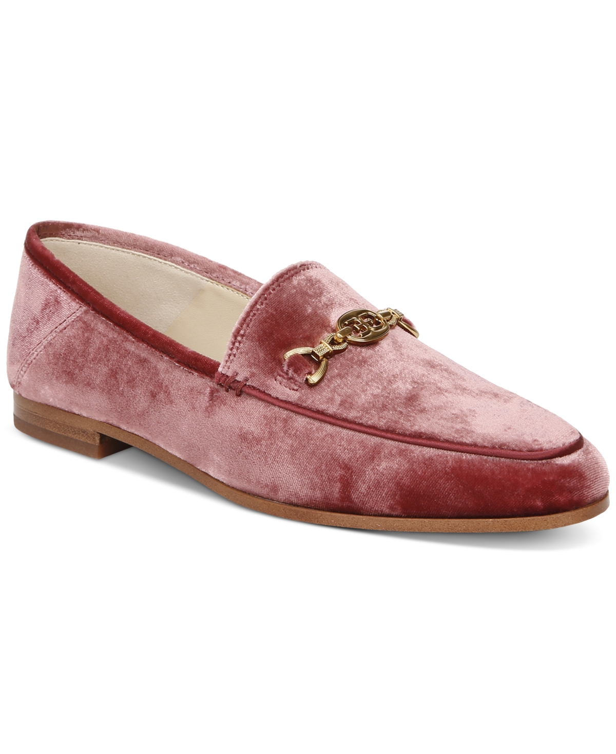 Shop Sam Edelman Women's Loraine Tailored Loafers In Raspberry Mauve Velvet