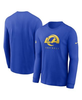 Men s Nike Royal Los Angeles Rams Sideline Performance Long Sleeve T shirt Macy s