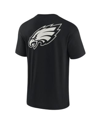 Men's and Women's Black Philadelphia Eagles Super Soft Short Sleeve T-shirt