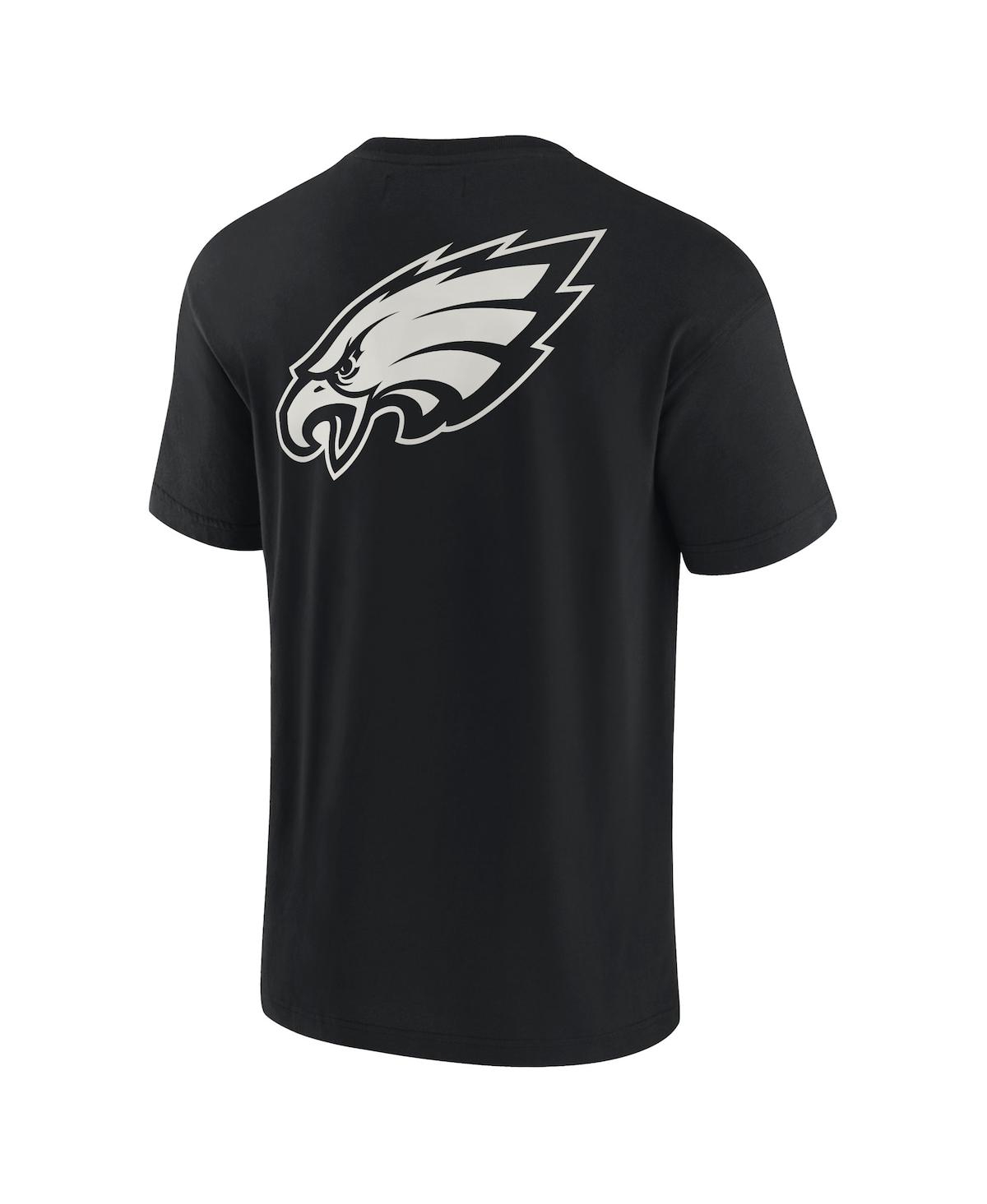 Shop Fanatics Signature Men's And Women's  Black Philadelphia Eagles Super Soft Short Sleeve T-shirt