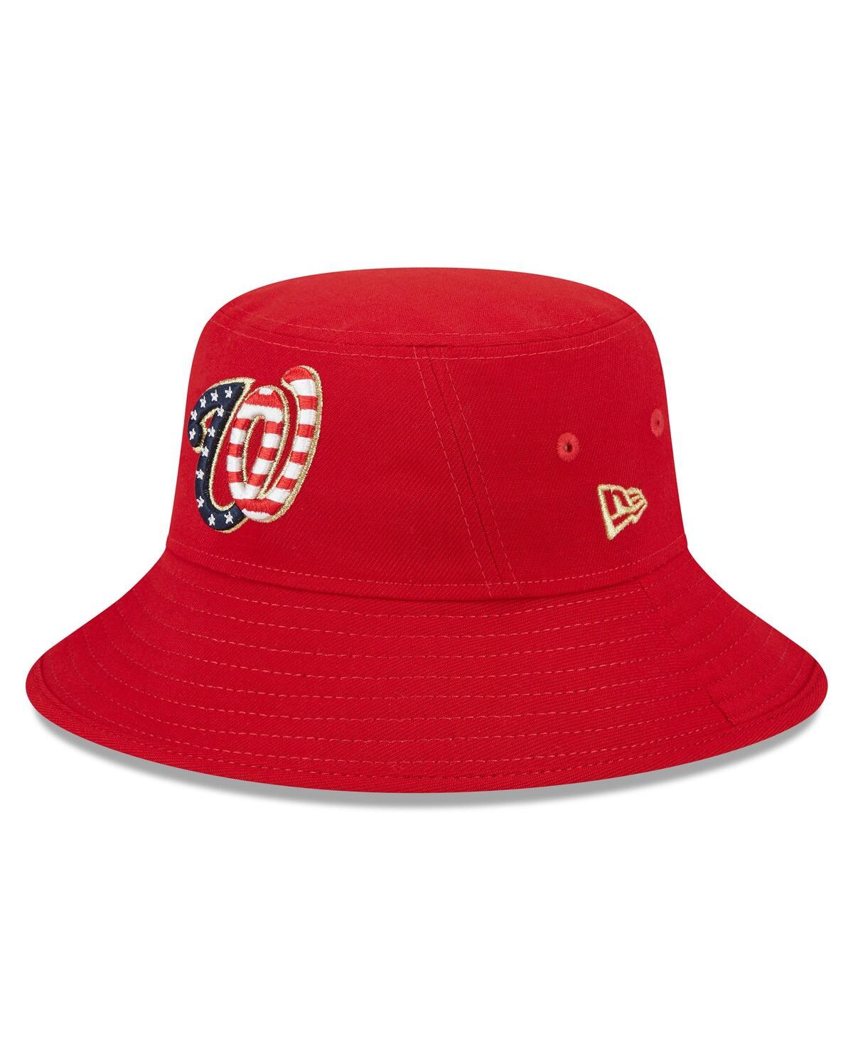 New Era Men's  Red Washington Nationals 2023 Fourth Of July Bucket Hat