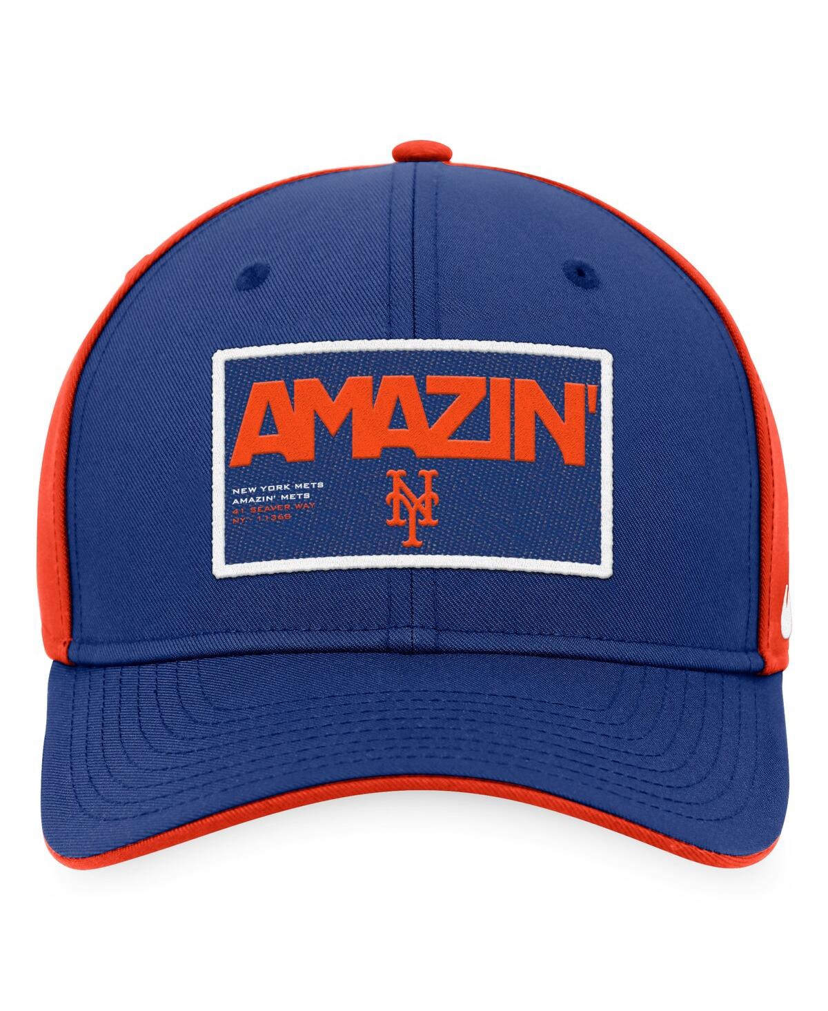 Men's Nike Orange New York Mets Classic99 Colorblock Performance Snapback Hat - Orange