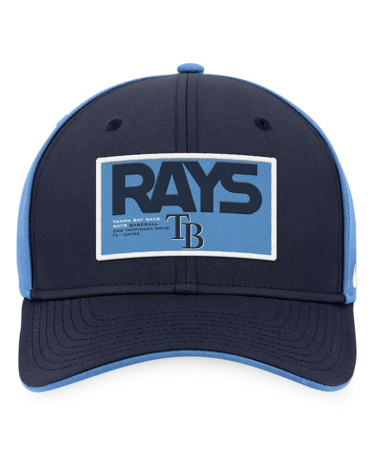 Nike Tampa Bay Rays Classic99 Color Block  Men's Mlb Adjustable Hat In Navy,light Blue