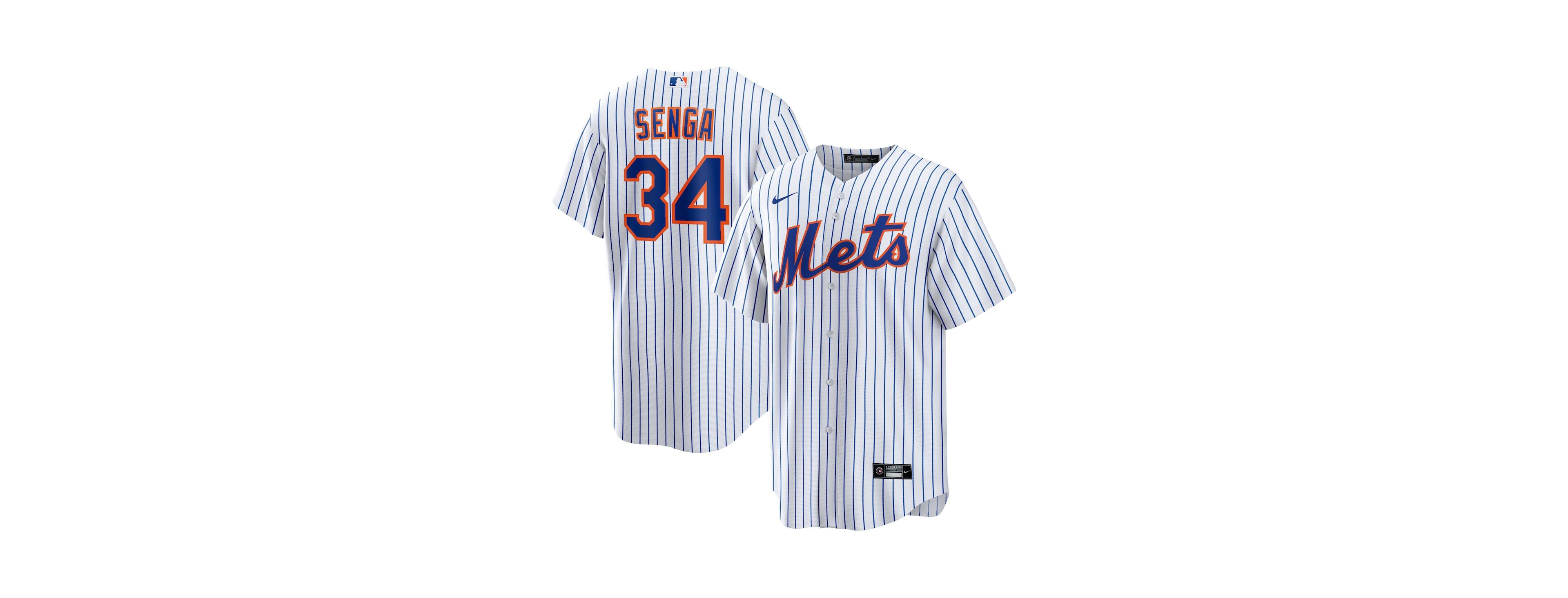 Men's Nike Kodai Senga White, Royal New York Mets Home Replica Player Jersey