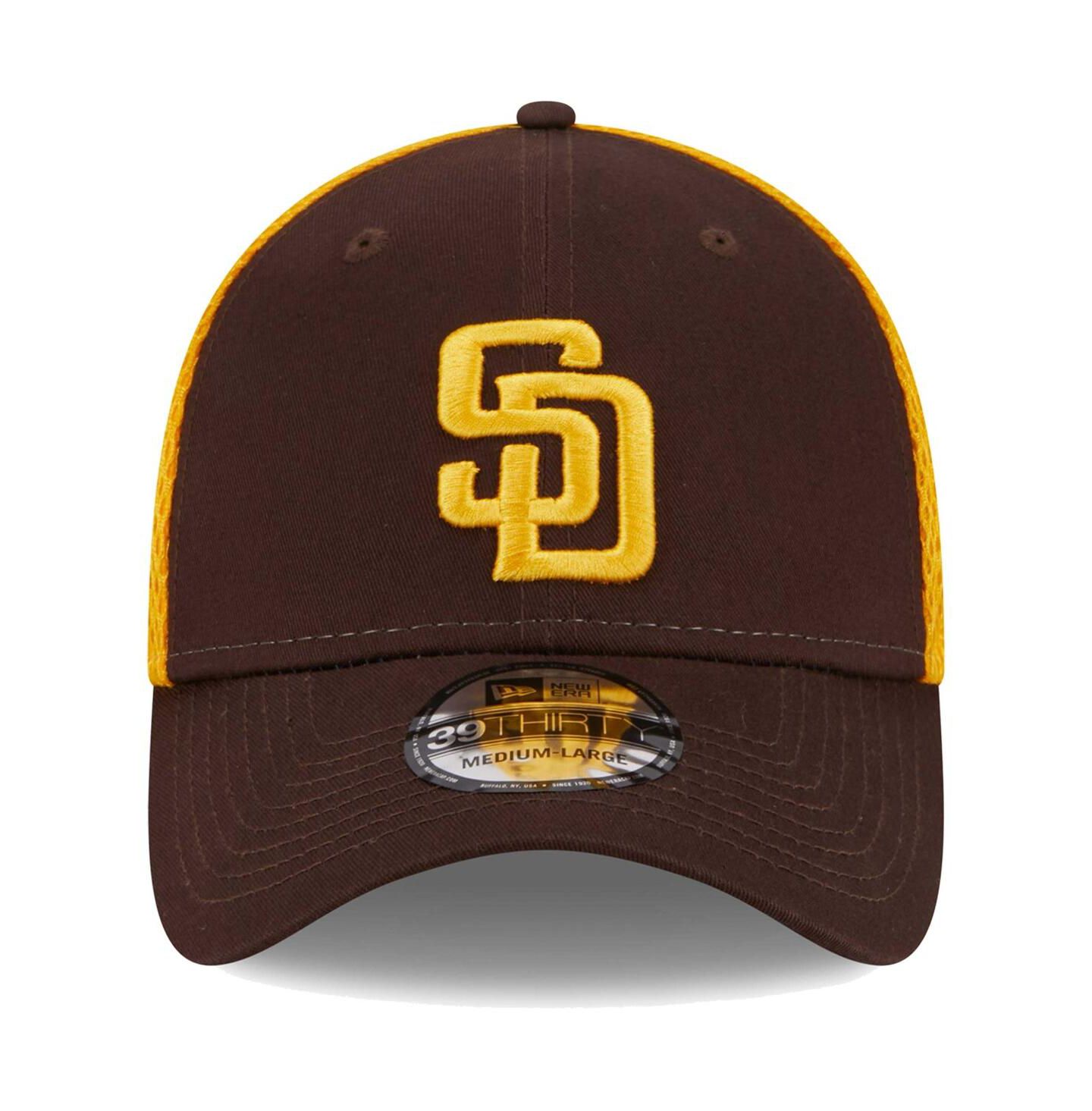 Мужская кепка New Era Brown San Diego Padres Team Neo 39THIRTY Flex Hat — фото 3