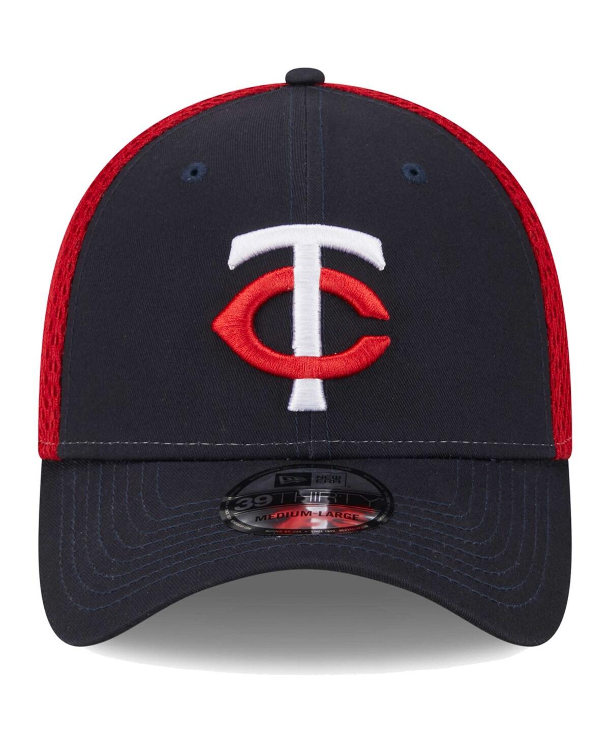 New Era Men's  Navy Minnesota Twins Team Neo 39thirty Flex Hat In Navy
