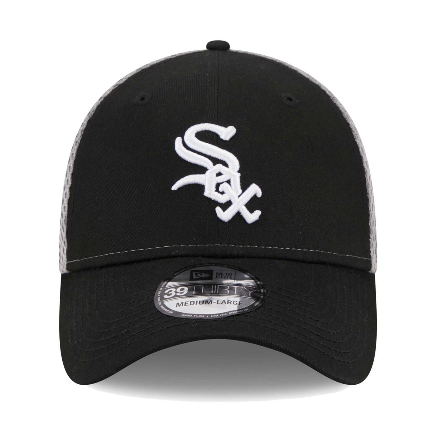 Мужская кепка New Era Black Chicago White Sox Team Neo 39THIRTY Flex Hat — фото 3