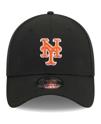 Men's Black New York Mets Logo 39THIRTY Flex Hat