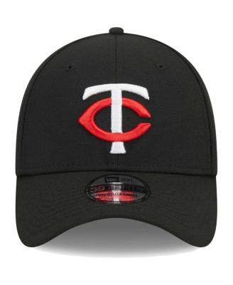Men's Black Minnesota Twins Logo 39THIRTY Flex Hat
